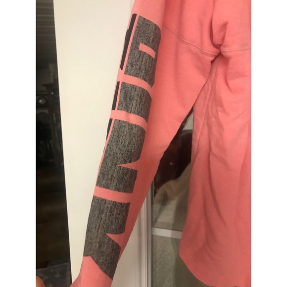 PINK Victoria's Secret Long Sleeve Spirit Jersey Sweatshirt Dog Logo Size L - Picture 4 of 7